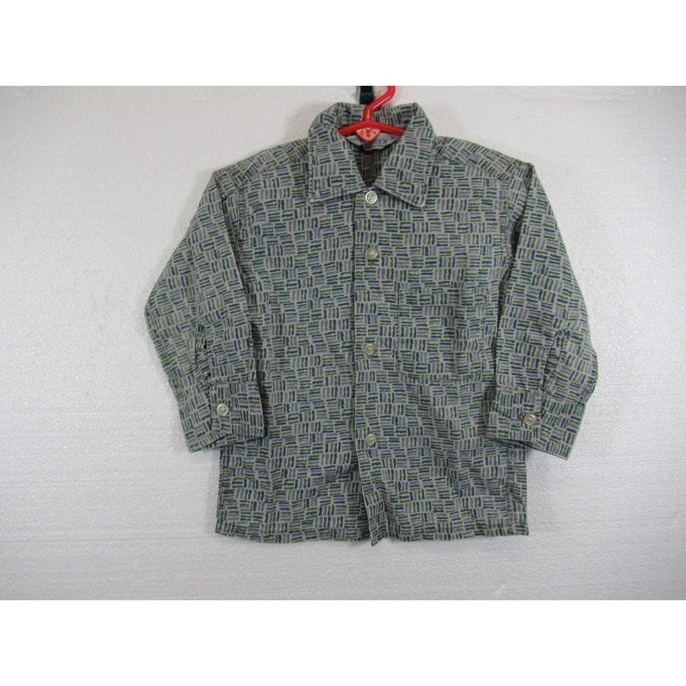 Vintage 50s Penney's Button Up Shirt Toddler Boy 2T Long Sleeve
